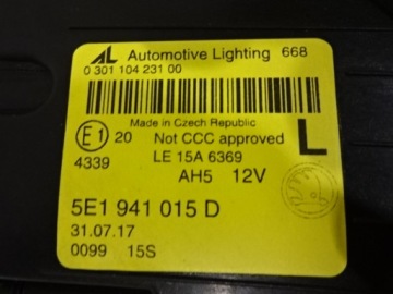 фото thumb №4, Лампа перед ліва skoda octavia iii lift full