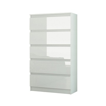 Комод Modern, 5 ящиков, Белый глянцевый, R5