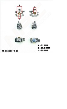 Карбюратор бензопилы NAC CST45-40-02AC CST52 TT-CS4500 Оригинал