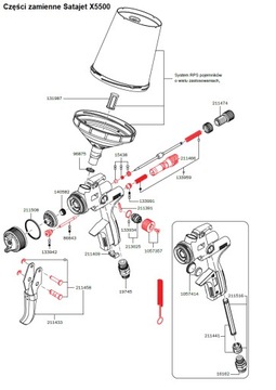 Комплект форсунок SATA 5500 1.3 I HVLP NOZZLE струйные форсунки