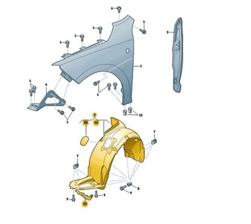фото thumb №6, Подкрылок перед skoda rapid oe: 5ja809958b