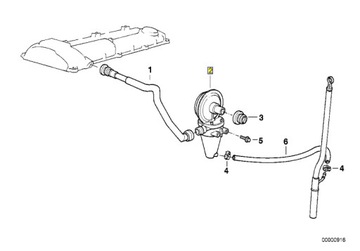 фото thumb №13, Bmw e36 e39 z3 m50 m52 s52 оригинальная вентиляция картера клапан вентиляционный