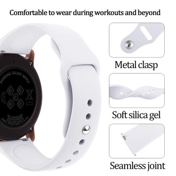 BIAŁY pasek do SAMSUNG GALAXY WATCH ACTIVE SM-R500