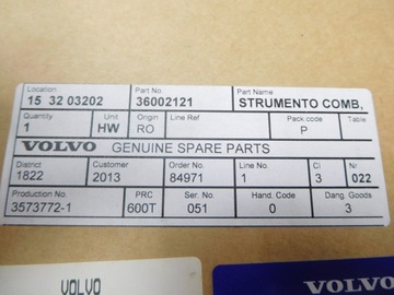 фото thumb №9, Спидометр obrotomierz volvo v40 оригинал 36002121