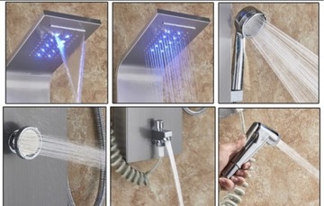 Душевая панель LED термостат для душа водопад