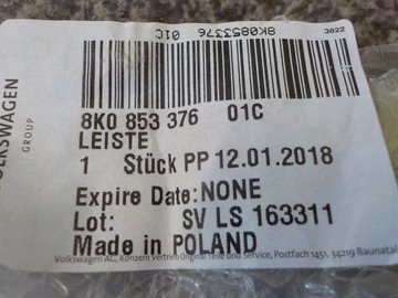 фото thumb №4, Молдинг порог правая задняя audi a4 b8 2007-2015