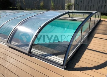 ZADASZENIE basenowe Elegant 9,68x4,22x0,85 niskie