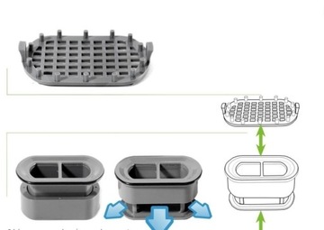 Низкий поворотный линейный слив 2в1 60см Aqua Tec PL