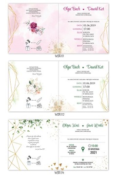 Приглашения на свадьбу в деревенском стиле BOHO FLORAL