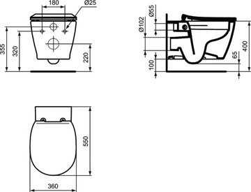 Ideal Standard Connect RIMLESS с платой E803501
