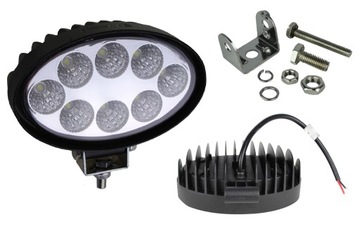 фото thumb №2, Лампа світлодіодна робоча 8 led овальна протитуманна фара світлодіодний 12-24v ce розсіююча