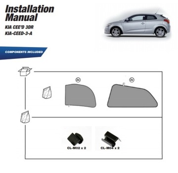 фото thumb №15, Шторки солнечный kia ceed/pro-ceed 3d защитные накладки ролеты солнцезащитный