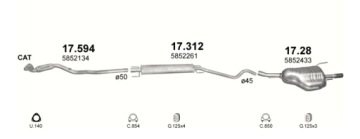 фото thumb №12, 17.28 глушитель конечный opel astra g