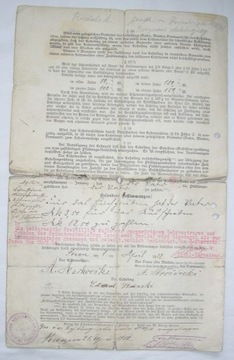 1912 ПОСЕНЬ ПОЗНАНСКИЙ ДОГОВОР О СТАЖИРОВАНИИ А. МАРКОВСКОГО