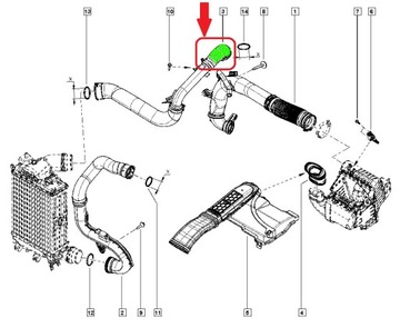фото thumb №8, Труба wąż інтеркулер renault talisman 1.6 dci