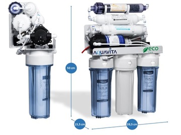 Osmoza RO7 Filtr Wody 100 GPD Jonizator REDOX + POMPA Pod Zlew System Dom