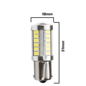 СВЕТОДИОДНАЯ ЛАМПА 33 SMD 5630 PY21W BAU15S ОРАНЖЕВЫЙ