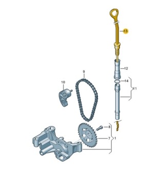 Щуп щуп оливи 1.9tdi audi vw seat 038115611b Недорого, фото thumb