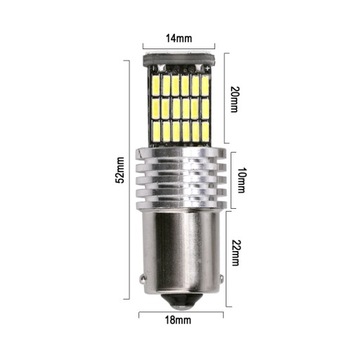 СВЕТОДИОДНАЯ ЛАМПА 45 SMD 4014 P21W R5W R10W BA15S БЕЛАЯ