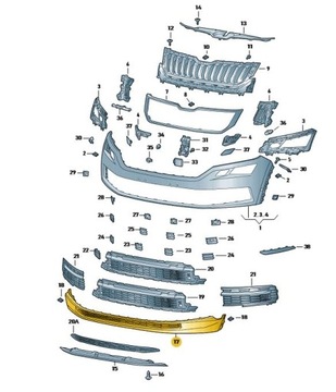 фото thumb №1, Переднее спойлер бампера средство skoda kodiaq
