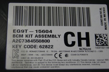 фото thumb №3, Модуль bcm комфорту fusion 2.5 eg9t-15604-ch