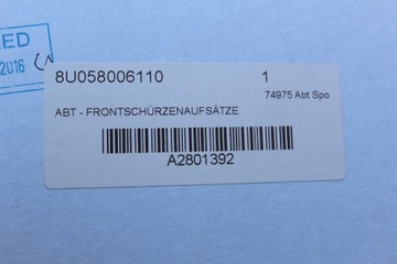 фото thumb №11, Abt audi q3 8u lift 2015-2019 спойлер pod бампер передній спойлер дифузор