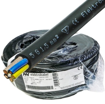 PRZEWÓD Kabel warsztat gumowy siłowy OW 5x1,5 50m