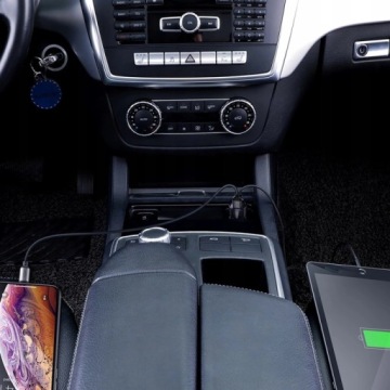 БЫСТРОЕ МОЩНОЕ АВТОМОБИЛЬНОЕ ЗАРЯДНОЕ УСТРОЙСТВО BASEUS ИСТОЧНИК ПИТАНИЯ 2X USB PD QC 3.0 45 Вт со светодиодом