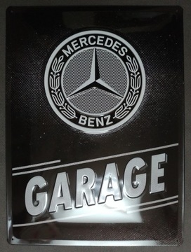 Tablica szyld MERCEDES-BENZ GARAGE blacha 30x40