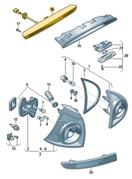 фото thumb №3, Дополнительные свет стоп vw golf polo gti passat r36