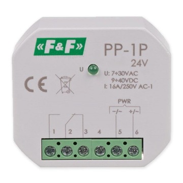 ЭЛЕКТРОМАГНИТНОЕ РЕЛЕ F&F. Ø60 ПП-1П 24В