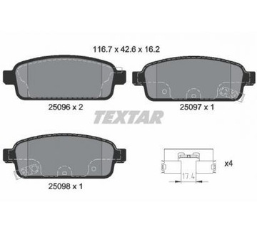 фото thumb №2, Textar тормозные колодки тормозные opel astra j 10 kpl