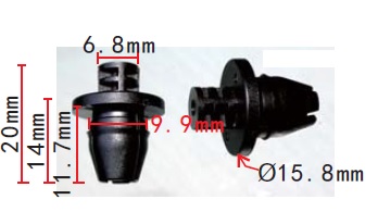 фото thumb №2, Штифт кліпса планки захисні накладки крила audi a7 q3 q5