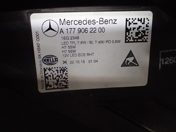 фото thumb №4, Лампа перед правая mercedes a klasa w177