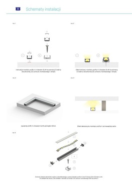 Profil aluminiowy X 1m do taśmy taśma led czarny