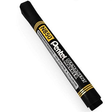 Перманентный маркер PENTEL N850, круглый, черный, универсальный ПРЕМИУМ