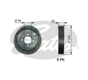 Купить Gates шкив korb citroen xsara picasso, фото thumb