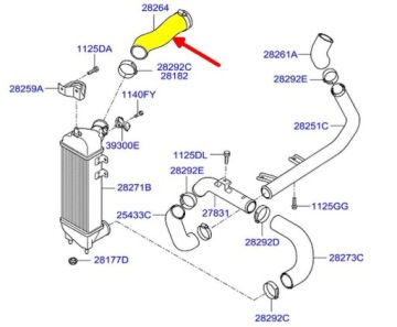 фото thumb №6, Kia ceed cerato 1,6crdi шланг труба waz turbo інтеркулер