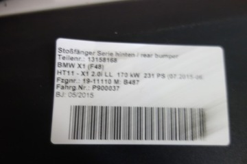 фото thumb №7, Бампер задний bmw x1 f48 4xpdc a96