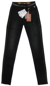 ЧЕРНЫЕ ДЖИНСЫ SKIN DESIGUAL ВЫШИВКА, 24 год