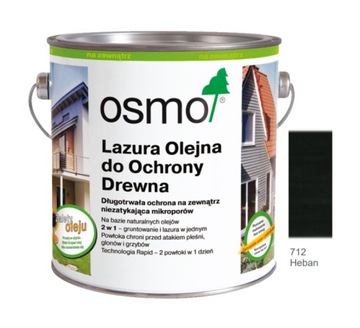 OSMO МАСЛЯНАЯ МАСЛЯНАЯ ДЛЯ ДЕРЕВА 712 EBONY 0,75л