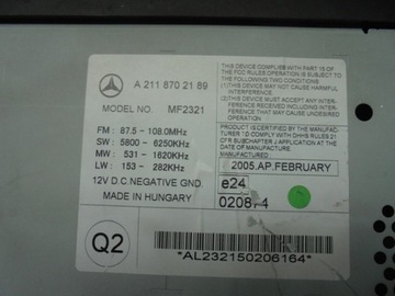 фото thumb №6, Радіо cd mercedes w211 cls w219 mf2321