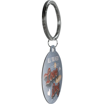Металлический ностальгический брелок All You Need Love Dog 48028