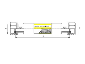 ГАЗОВЫЙ ШЛАНГ 1/2' GW x 1/2' GW 75 СМ