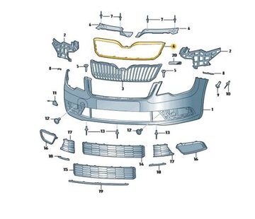 фото thumb №2, Планка решітка сітки skoda superb 2 оригінал хром