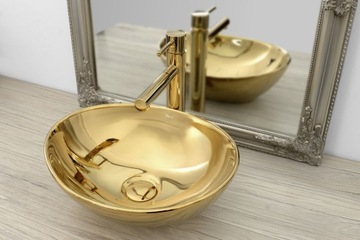 SOFIA GOLD Настольный умывальник Gold REA