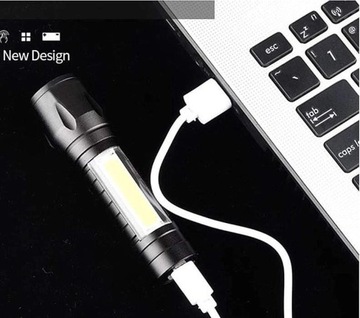 НАБОР USB-ВЕЛОСИПЕДНЫХ ФОНАРЕЙ ПЕРЕДНИЙ ЗАДНИЙ COB + CREE