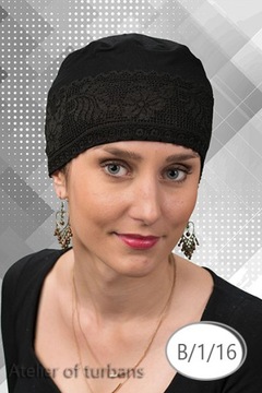 Turban Śpioszek z koronką Bambus Turbany cz.2