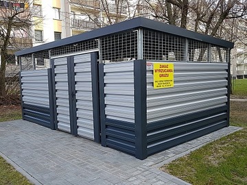 Wiata śmietnikowa, altana, osłona, 9x3m,PRODUCENT