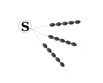 15 X GOOD РЕЗИНОВЫЙ СТОПОР НА ПРОВОЛОКЕ 2,7/4,2 мм S №.